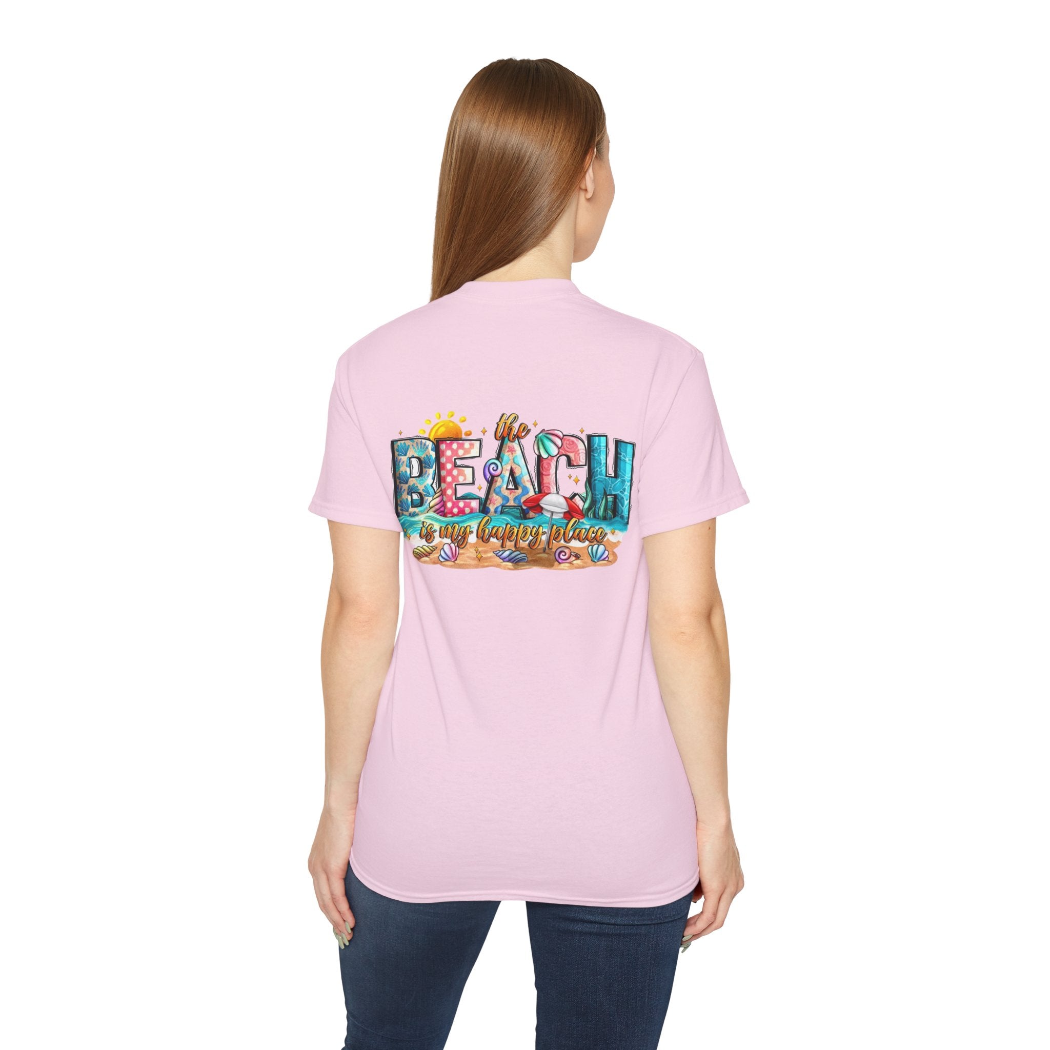 Beach Vibes T-Shirt — "Beach Is My Happy Place" Graphic Tee