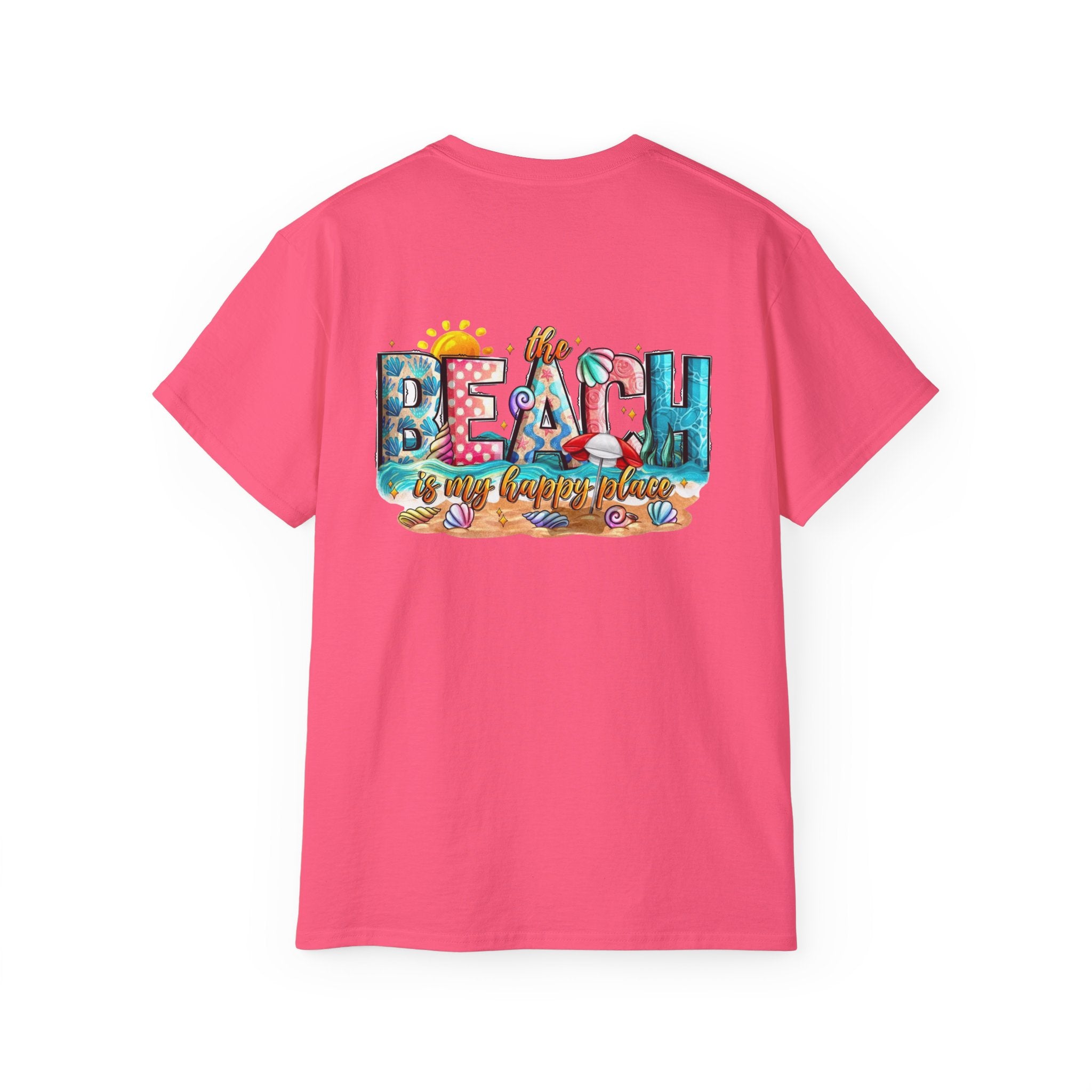 Beach Vibes T-Shirt — "Beach Is My Happy Place" Graphic Tee