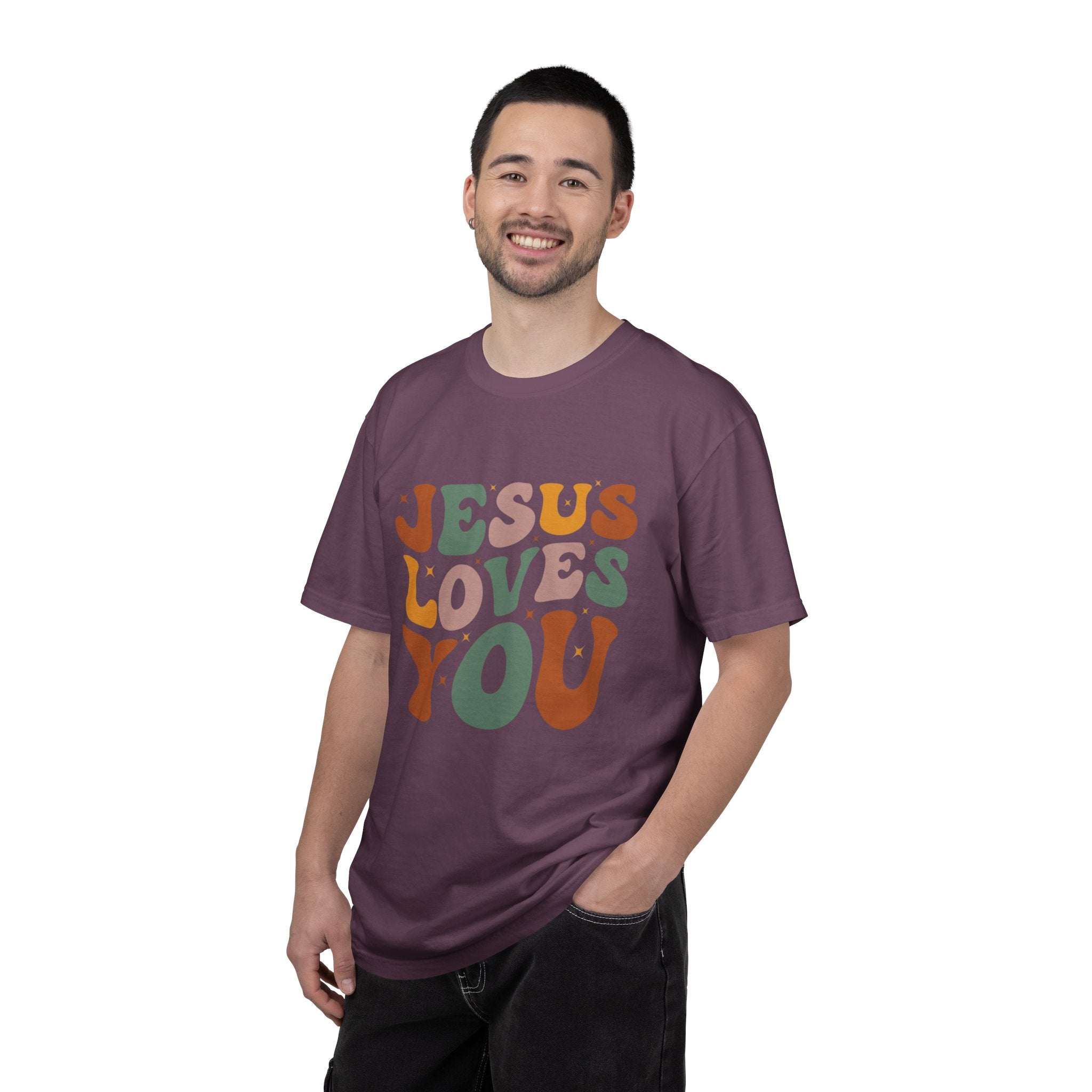 Jesus Loves You T-Shirt — Retro Groovy Faith Tee