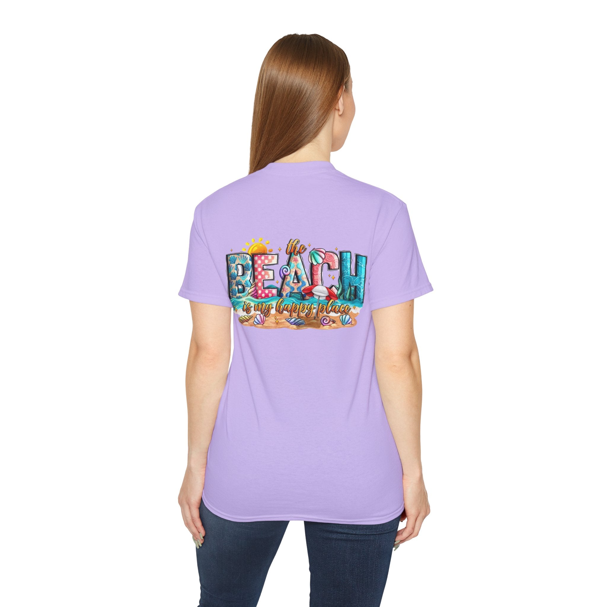 Beach Vibes T-Shirt — "Beach Is My Happy Place" Graphic Tee