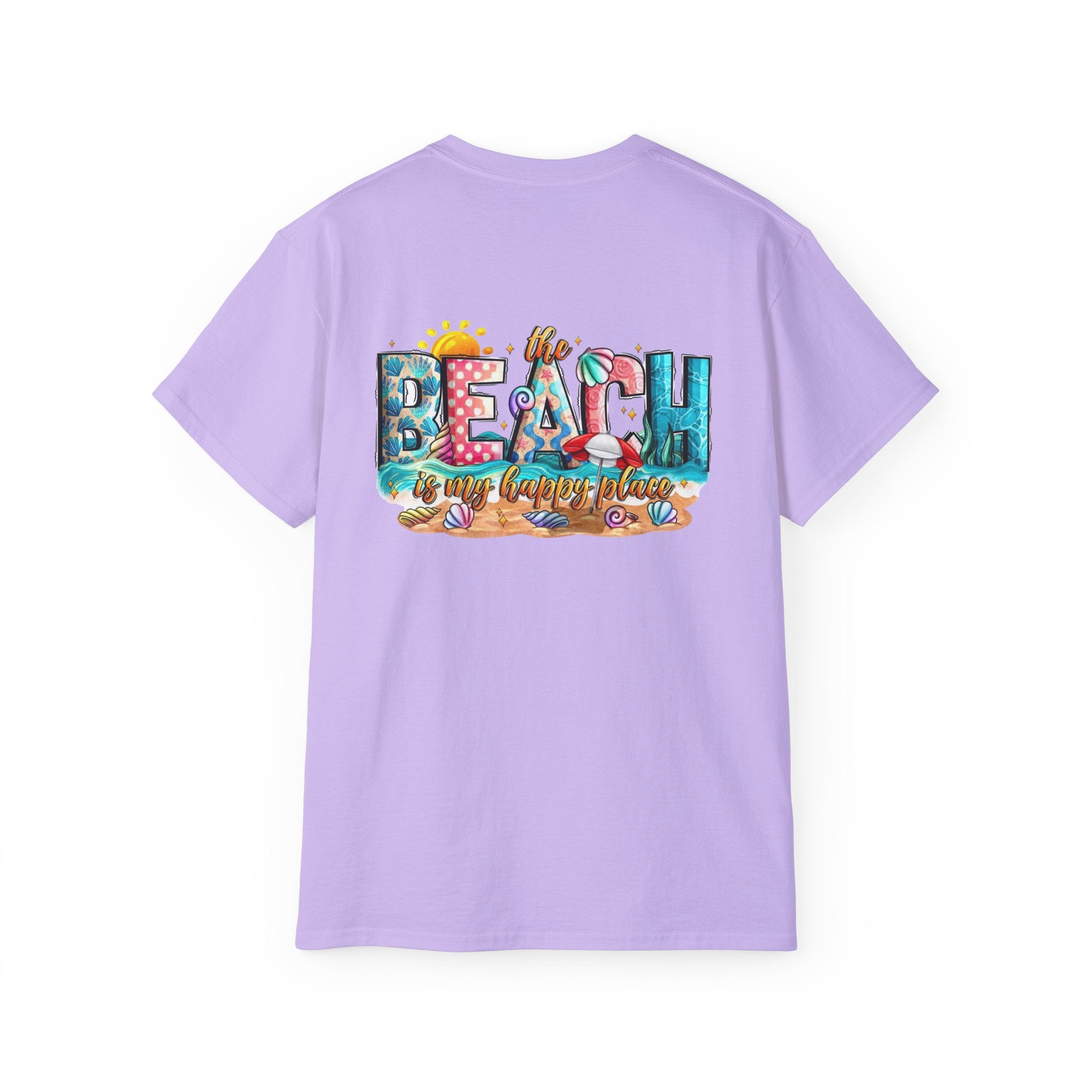 Beach Vibes T-Shirt — "Beach Is My Happy Place" Graphic Tee