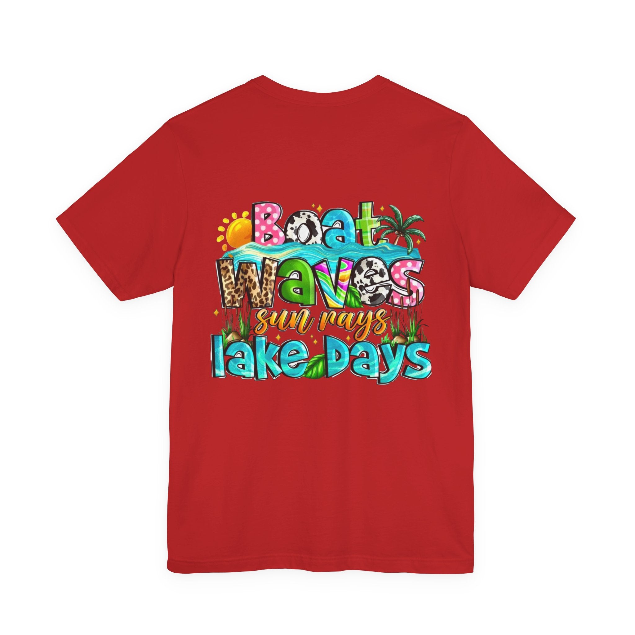 Boat Waves Sun Rays Lake Days T-Shirt — Summer Lake Life Graphic Tee