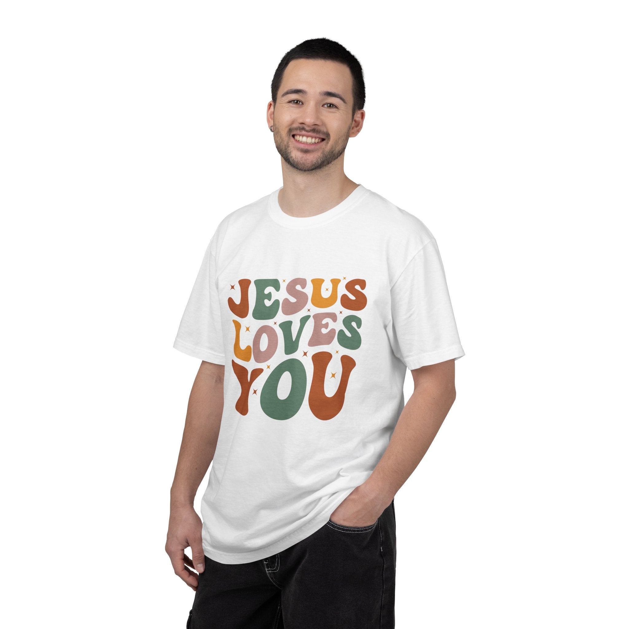 Jesus Loves You T-Shirt — Retro Groovy Faith Tee