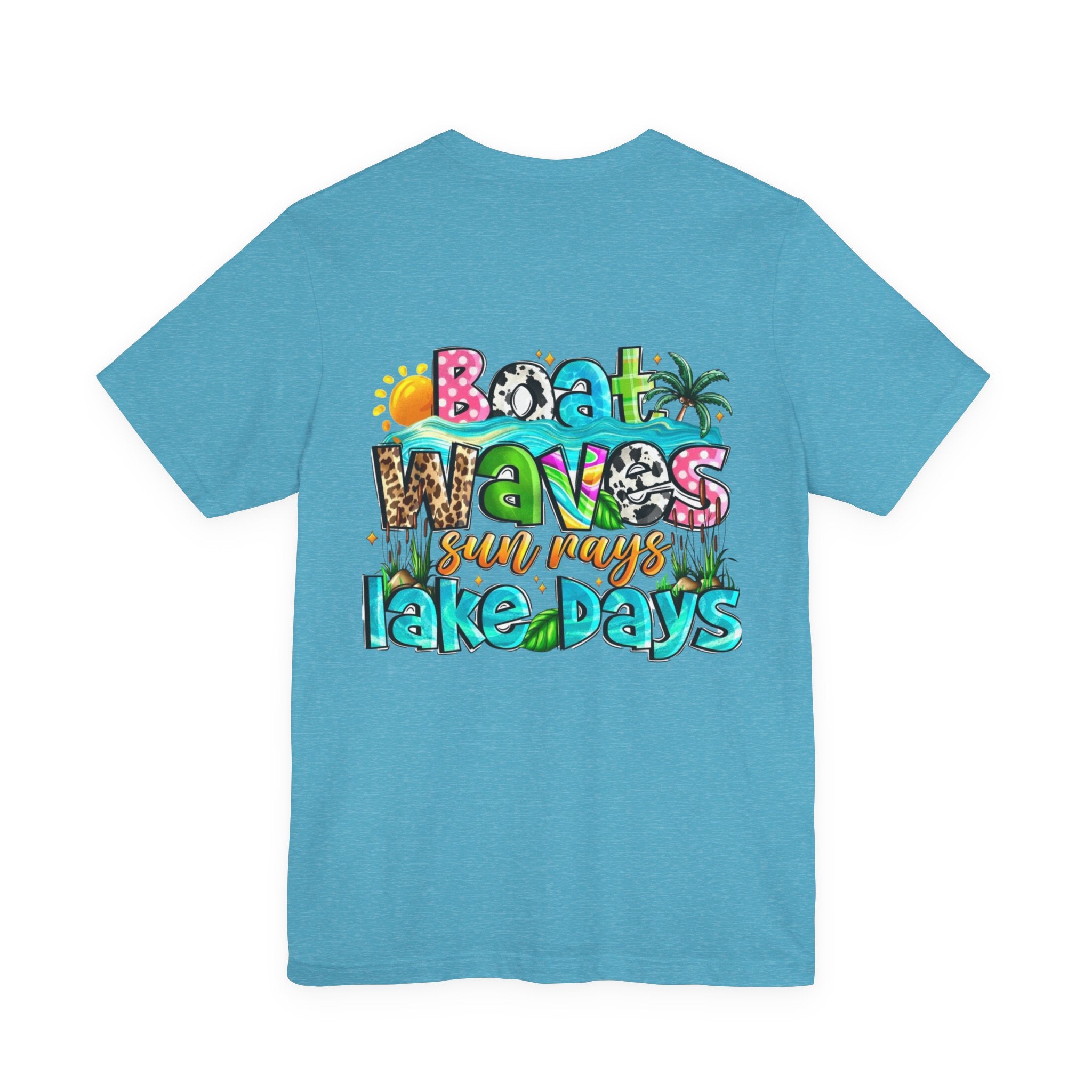 Boat Waves Sun Rays Lake Days T-Shirt — Summer Lake Life Graphic Tee