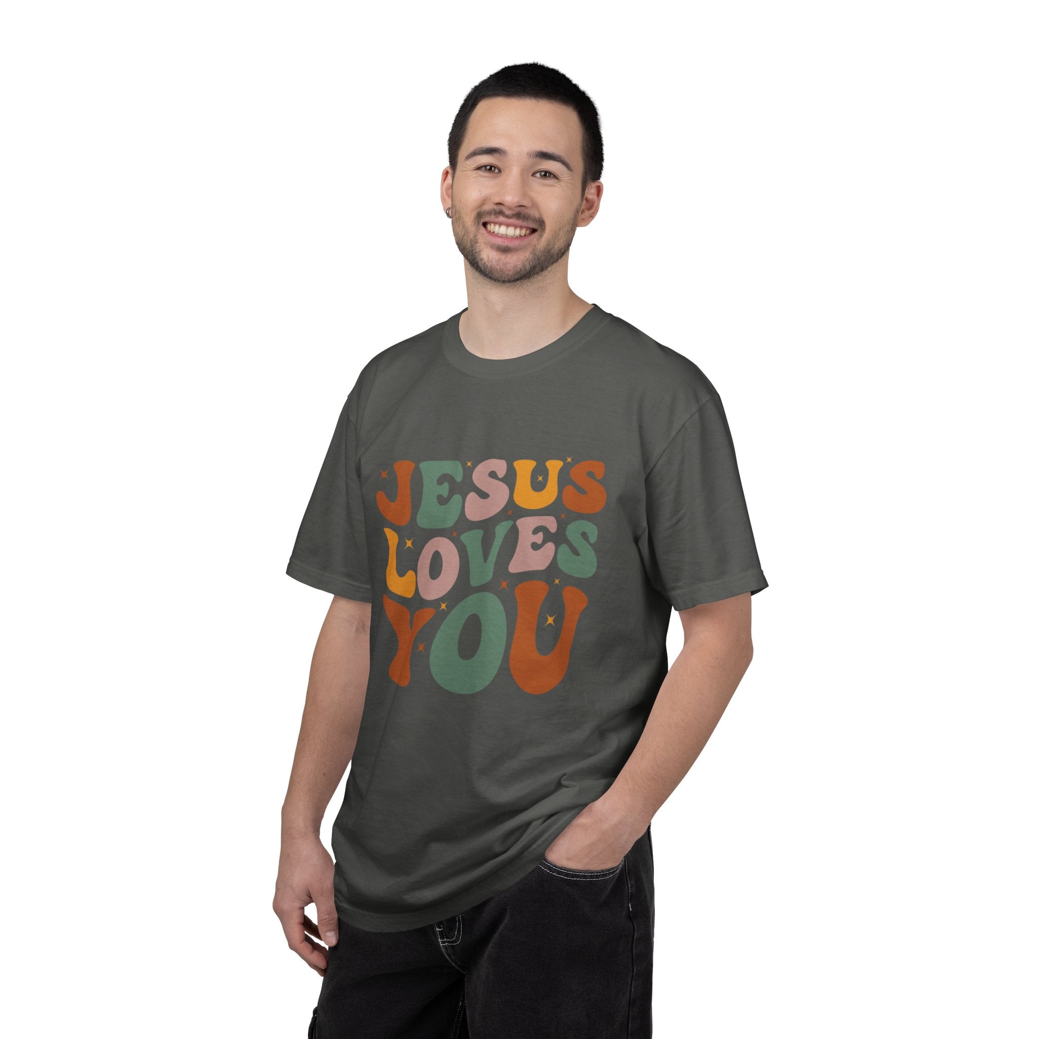Jesus Loves You T-Shirt — Retro Groovy Faith Tee