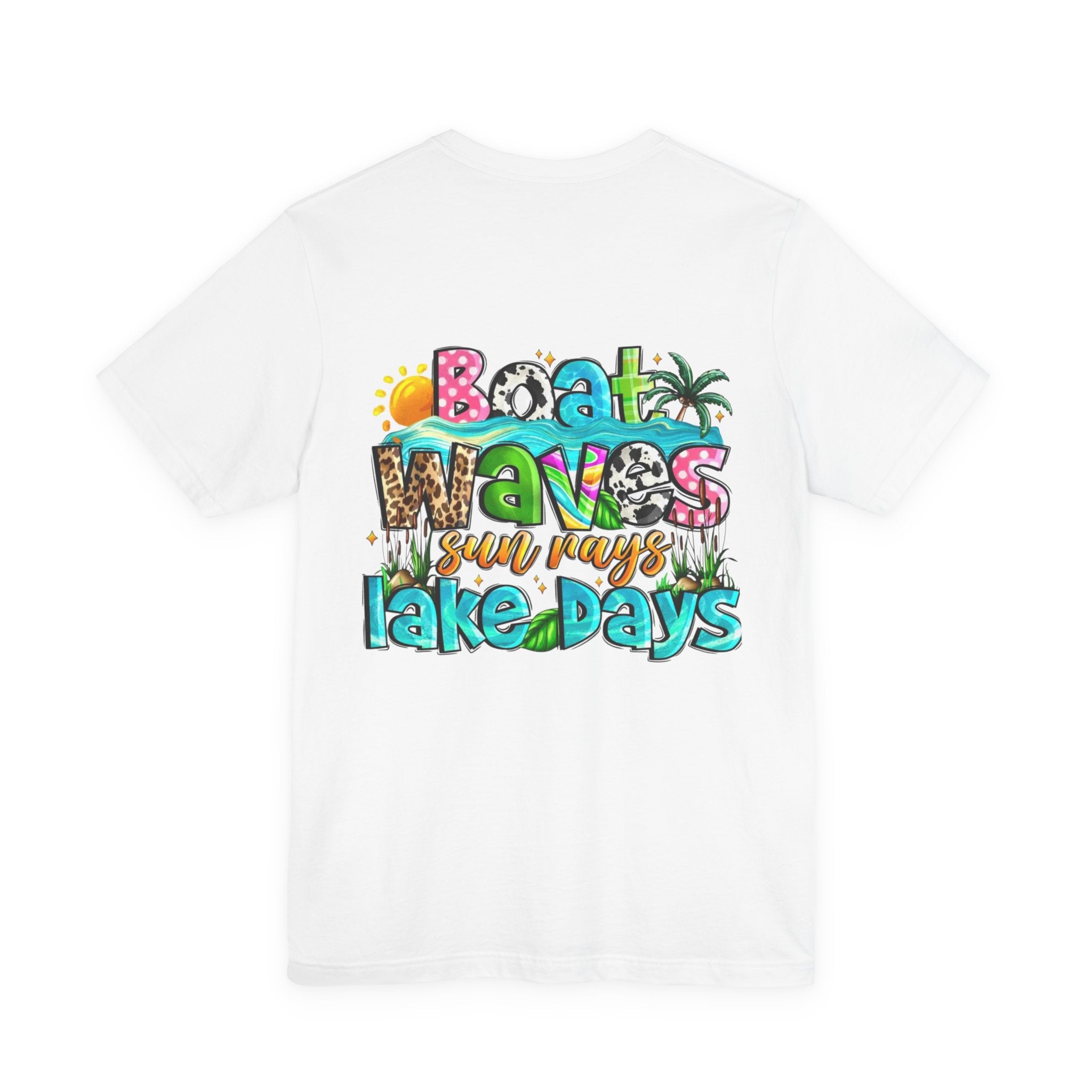 Boat Waves Sun Rays Lake Days T-Shirt — Summer Lake Life Graphic Tee