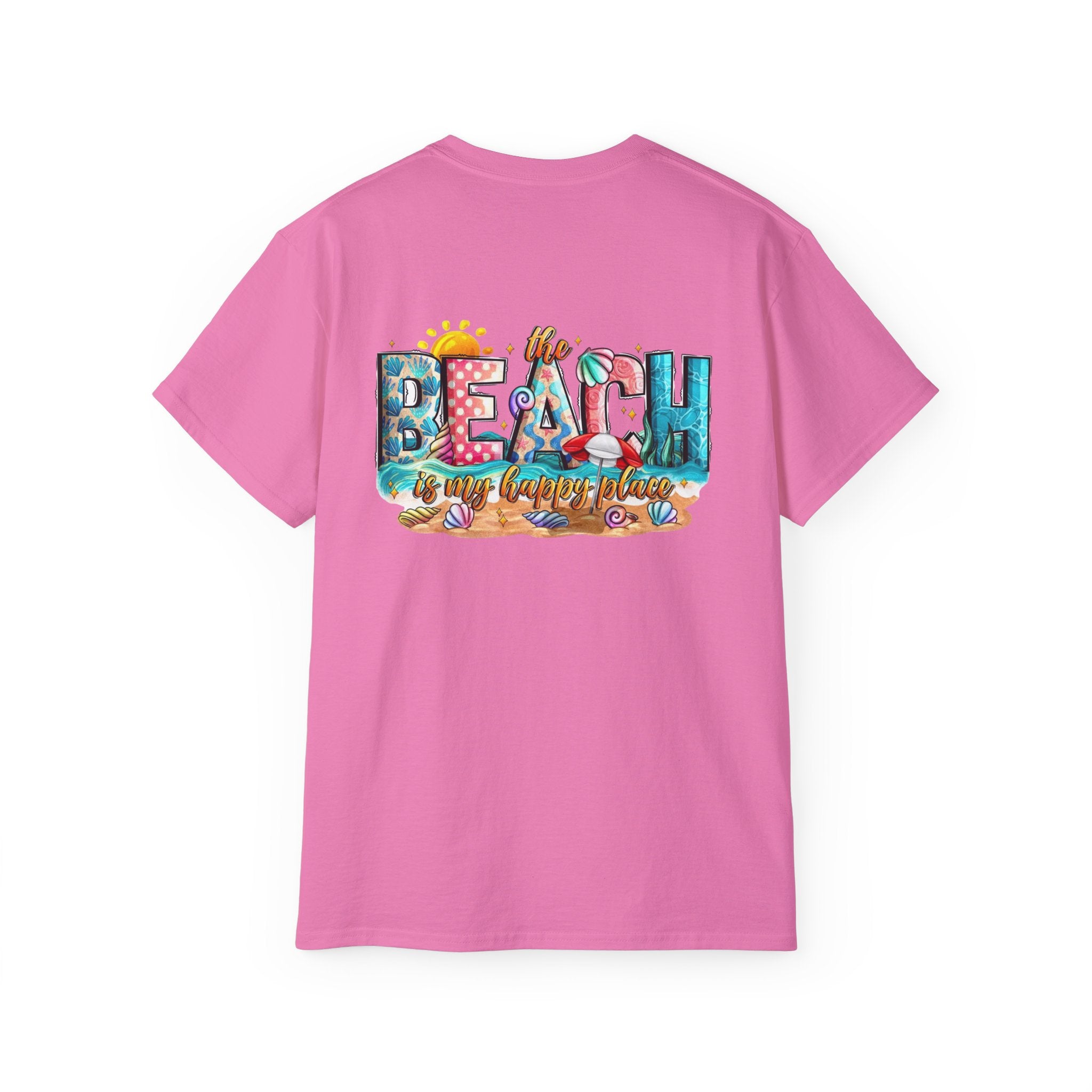 Beach Vibes T-Shirt — "Beach Is My Happy Place" Graphic Tee
