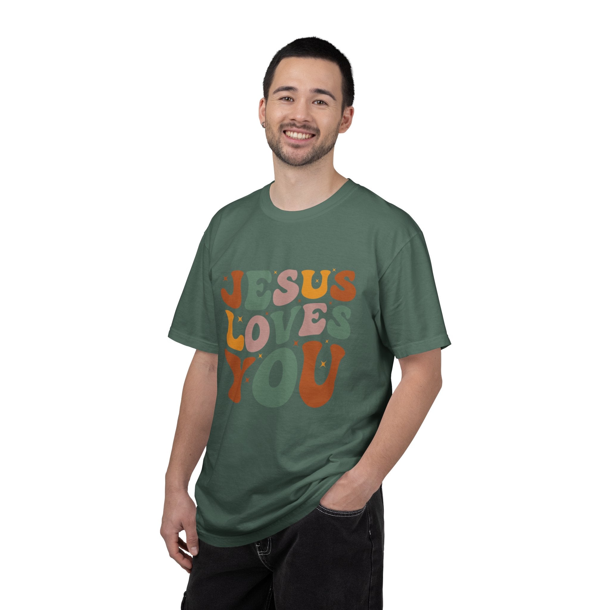Jesus Loves You T-Shirt — Retro Groovy Faith Tee